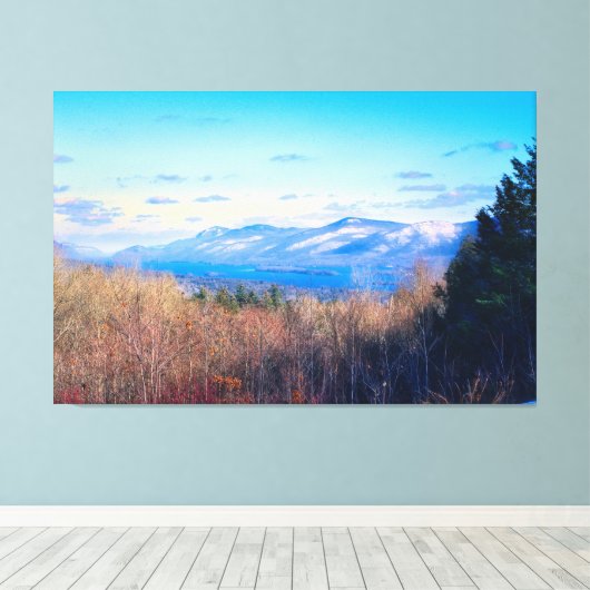 Lake George NY Canvas Afdruk (Insitu (Houten vloer))