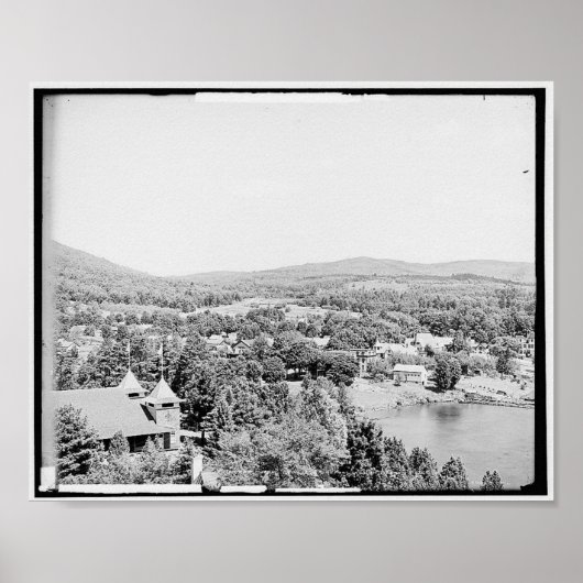 Lake George NY, Fort William Hotel Vinatge Poster (Voorkant)