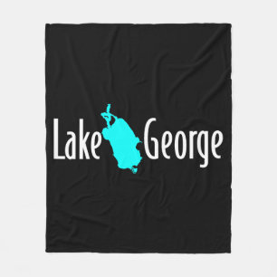 Lake George NY Krachtige meer kaart fleece deken
