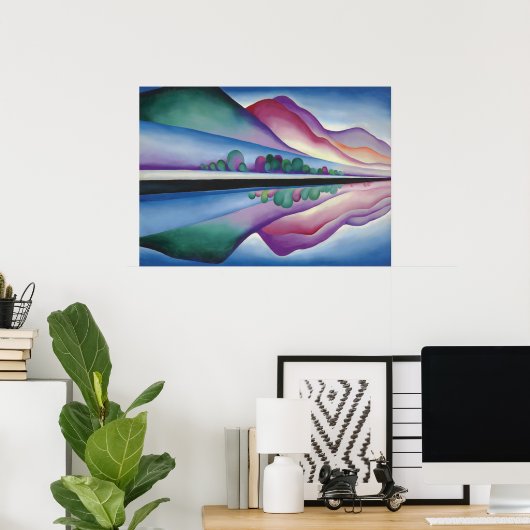 Lake George Reflection door Georgia O'Keeffe Poster (Thuiskantoor)