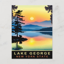 Lake George, staat New York, reizen Briefkaart