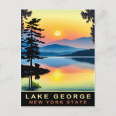 Lake George, staat New York, reizen Briefkaart (Voorkant)