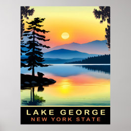 Lake George, staat New York, reizen Poster