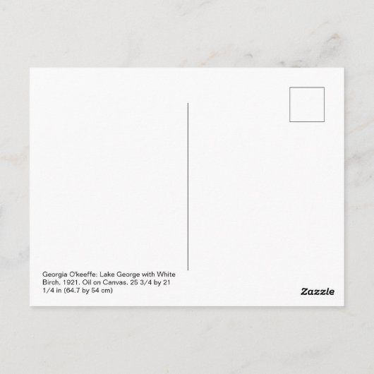 Lake George White Birch Georgië O'keeffe | Briefkaart (Achterkant)