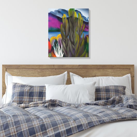 Lake George White Birch Georgië O'keeffe | Canvas Afdruk (Insitu (Slaapkamer))