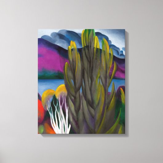 Lake George White Birch Georgië O'keeffe | Canvas Afdruk (Voorkant)