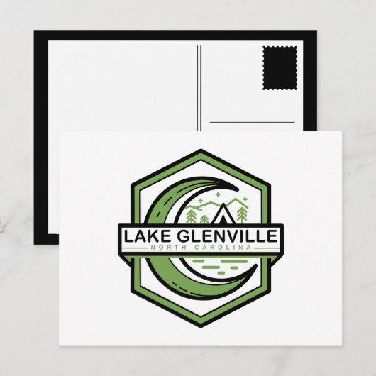 LAKE GLENVILLE maan hexa Briefkaart (Voorkant / Achterkant)