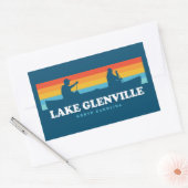 Lake Glenville North Carolina Canoe Rechthoekige Sticker (Envelop)