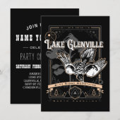 LAKE GLENVILLE North Carolina geobird Kaart (Voorkant / Achterkant)