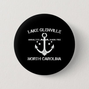 Lake Glenville North Carolina Grappig Vissen Kampe Ronde Button 5,7 Cm