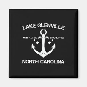 Lake Glenville North Carolina Grappige Vissen Kamp Magneet