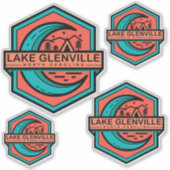 Lake Glenville North Carolina Moon Shine Sticker (Voorkant)