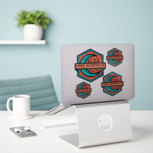 Lake Glenville North Carolina Moon Shine Sticker (Laptop op bureau)