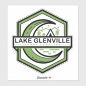 Lake Glenville North Carolina Moon Shine Sticker (Vel)