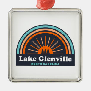 Lake Glenville North Carolina Rainbow Metalen Ornament