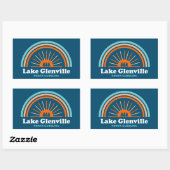 Lake Glenville North Carolina Rainbow Rechthoekige Sticker (Vel)