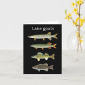 Lake Goals Vist Musky Pike Walleye Small Mouth Kaart (Gele Bloem)