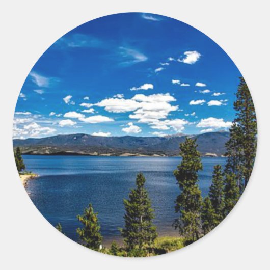 Lake Granby, Colorado Ronde Sticker (Voorkant)