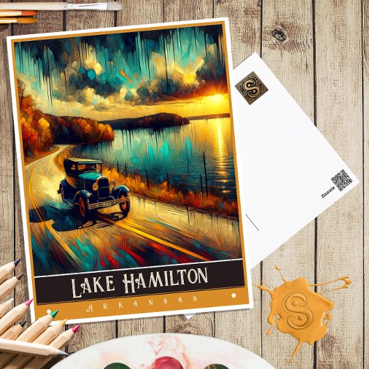 Lake Hamilton, Arkansas |  schilderij Briefkaart