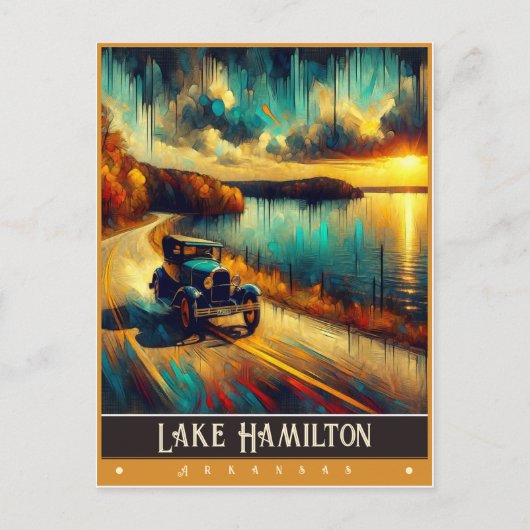 Lake Hamilton, Arkansas |  schilderij Briefkaart (Voorkant)
