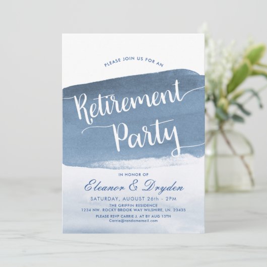 Lake Harbor Fog | Uitnodiging voor het afscheidsfe (Staand voorkant)