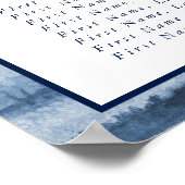 Lake Harbor Fog Wedding | 12 Tabel Zetel Poster (Hoek)