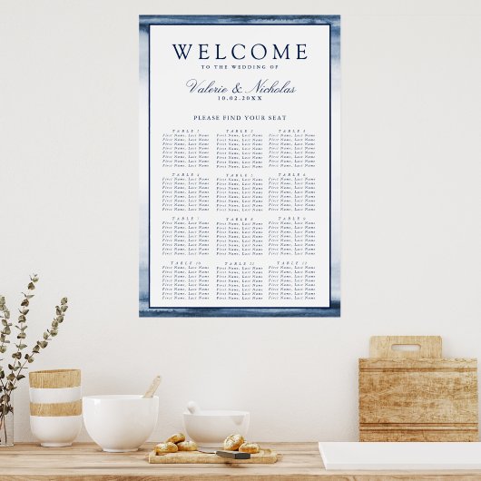 Lake Harbor Fog Wedding | 12 Tabel Zetel Poster (Keuken)