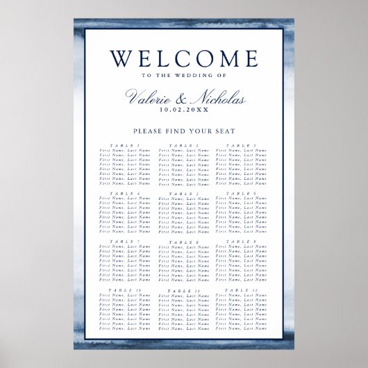 Lake Harbor Fog Wedding | 12 Tabel Zetel Poster (Voorkant)