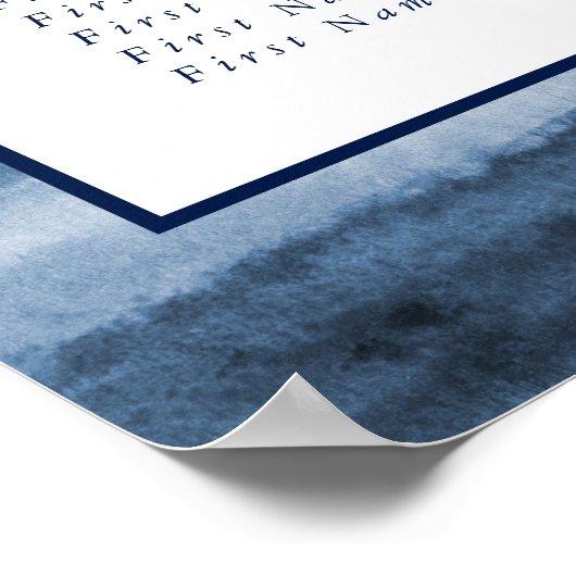 Lake Harbor Fog Wedding | 9 Tabel | Zitschaart Poster (Hoek)