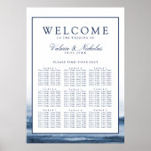 Lake Harbor Fog Wedding | 9 Tabel | Zitschaart Poster (Voorkant)
