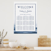 Lake Harbor Fog Wedding | 9 Tabel | Zitschaart Poster (Keuken)