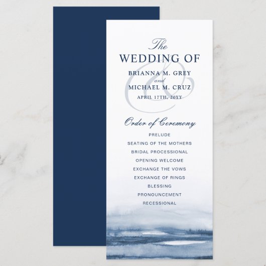 Lake Harbor Mist Trouwprogramma Programmakaart (Voorkant / Achterkant)