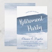 Lake Harbor Mist | Uitnodiging Pensioenfeest (Voorkant / Achterkant)
