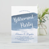 Lake Harbor Mist | Uitnodiging voor afscheidsparty (Staand voorkant)