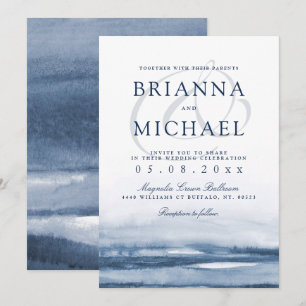 Lake Harbor Morning Wedding Invitation Kaart