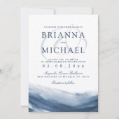 Lake Harbor Ochtend bruiloft uitnodiging (Voorkant)