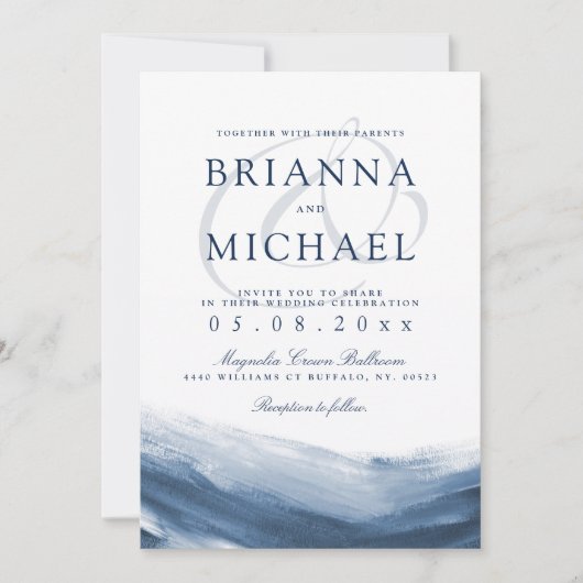 Lake Harbor Ochtend bruiloft uitnodiging (Voorkant)