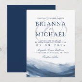 Lake Harbor Ochtend bruiloft uitnodiging (Voorkant / Achterkant)