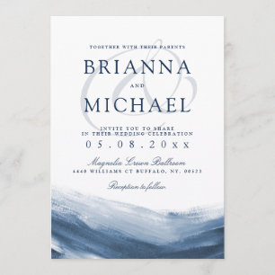 Lake Harbor Ochtend bruiloft uitnodiging
