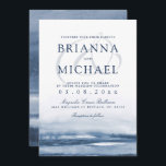 Lake Harbor Ochtend bruiloft uitnodiging<br><div class="desc">Maak een unieke indruk op uw toekomstige bruiloft gast met onze Lake Harbor ochtend thema bruiloft uitnodigingen. Onderdeel van een collectie van items, deze stijlvolle maar moderne bruiloftsuitnodigingen zijn voorzien van een zacht blauw en wit olieverfschilderij kleurenschema. Een gigantisch ampersand symbool vervaagt in de achtergrond achter de namen van de...</div>