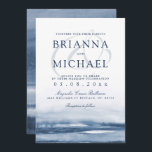 Lake Harbor Ochtend bruiloft uitnodiging<br><div class="desc">Maak een unieke indruk op uw toekomstige bruiloft gast met onze Lake Harbor ochtend thema bruiloft uitnodigingen. Onderdeel van een collectie van items, deze stijlvolle maar moderne bruiloftsuitnodigingen zijn voorzien van een zacht blauw en wit olieverfschilderij kleurenschema. Een gigantisch ampersand symbool vervaagt in de achtergrond achter de namen van de...</div>