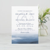 Lake Harbor Wedding Invitation Kaart (Staand voorkant)