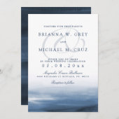Lake Harbor Wedding Invitation Kaart (Voorkant / Achterkant)