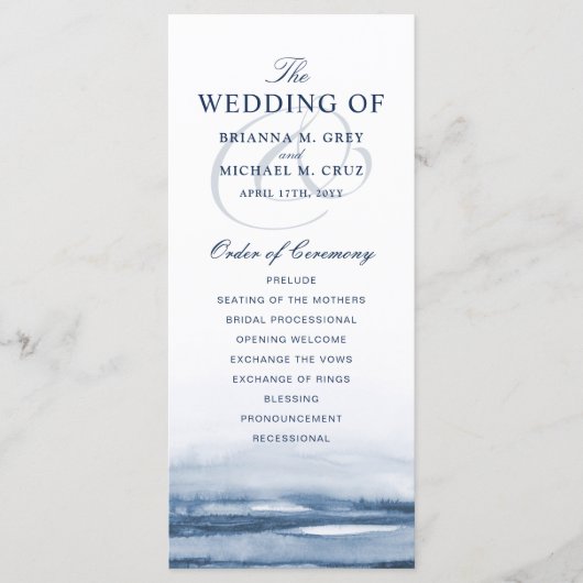 Lake Harbour voor bruiloft programma Programmakaart (Voorkant)