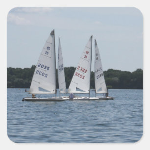 Lake Harriet Sailships Vierkante Sticker