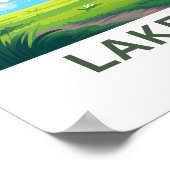 Lake Hart Australië Reisprint Poster (Hoek)