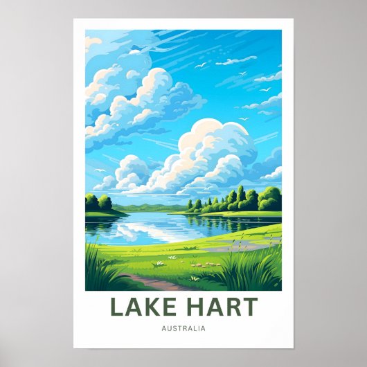 Lake Hart Australië Reisprint Poster (Voorkant)
