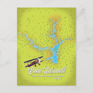 Lake Hartwell Georgia en South Carolina USA kaart