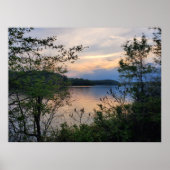 Lake Hartwell Mountain Lake Sunset Poster (Voorkant)
