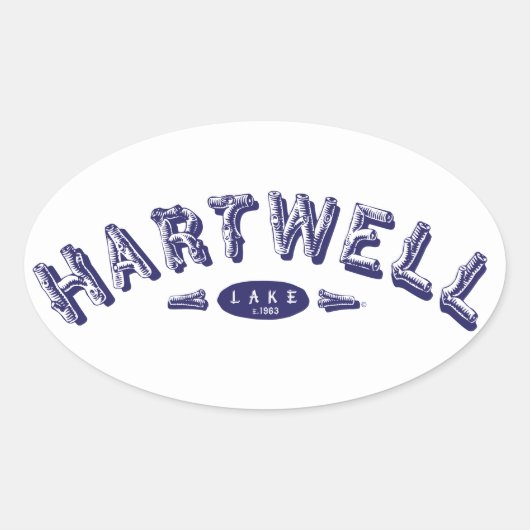 Lake Hartwell Ovale Sticker (Voorkant)